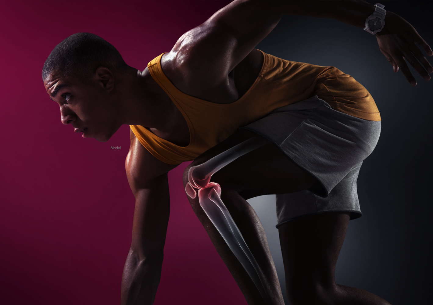 runner athlete with joint pain illustration